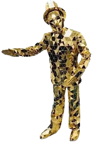Mirror Mascot - Silver - Gold