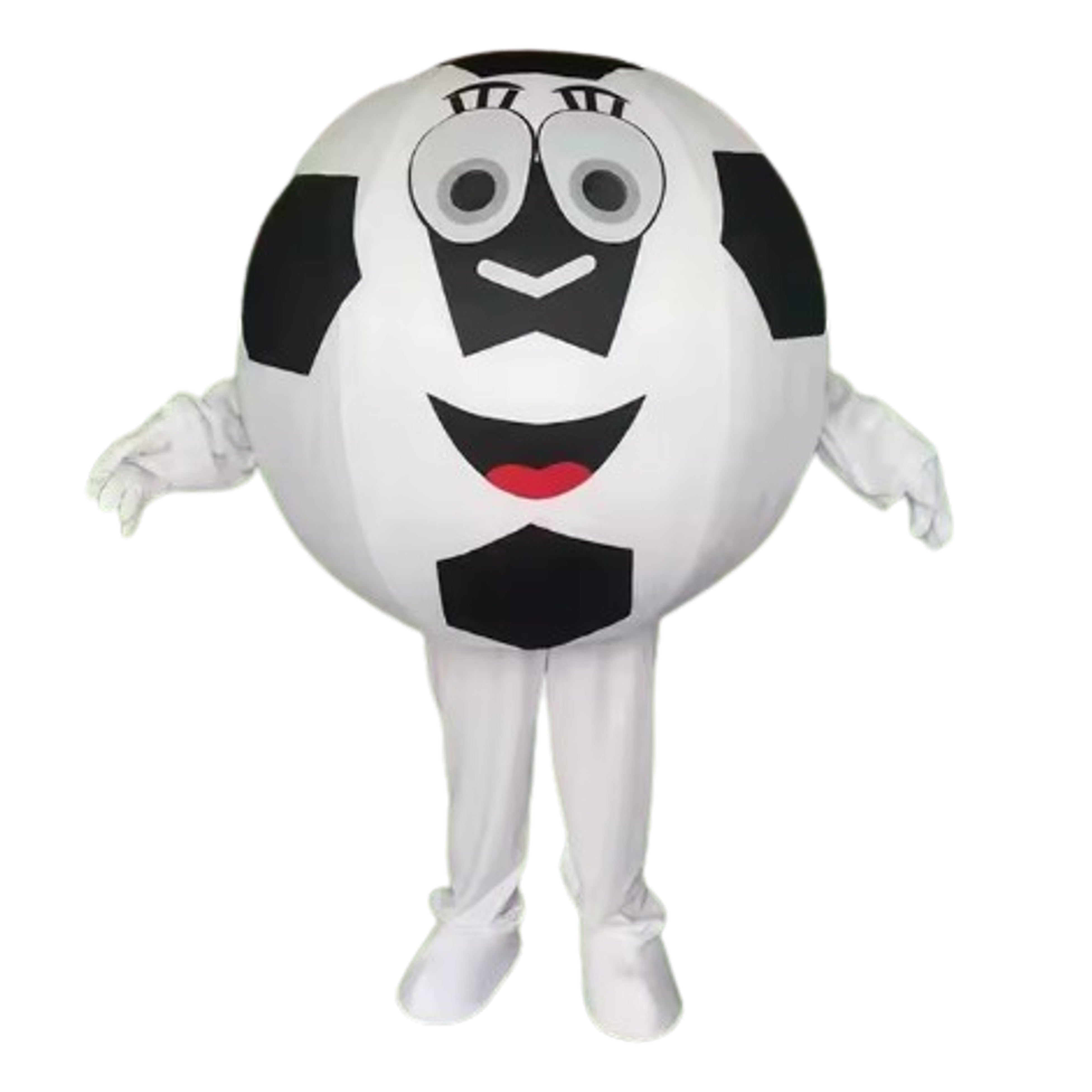 Football Soccer Black and White Mascot