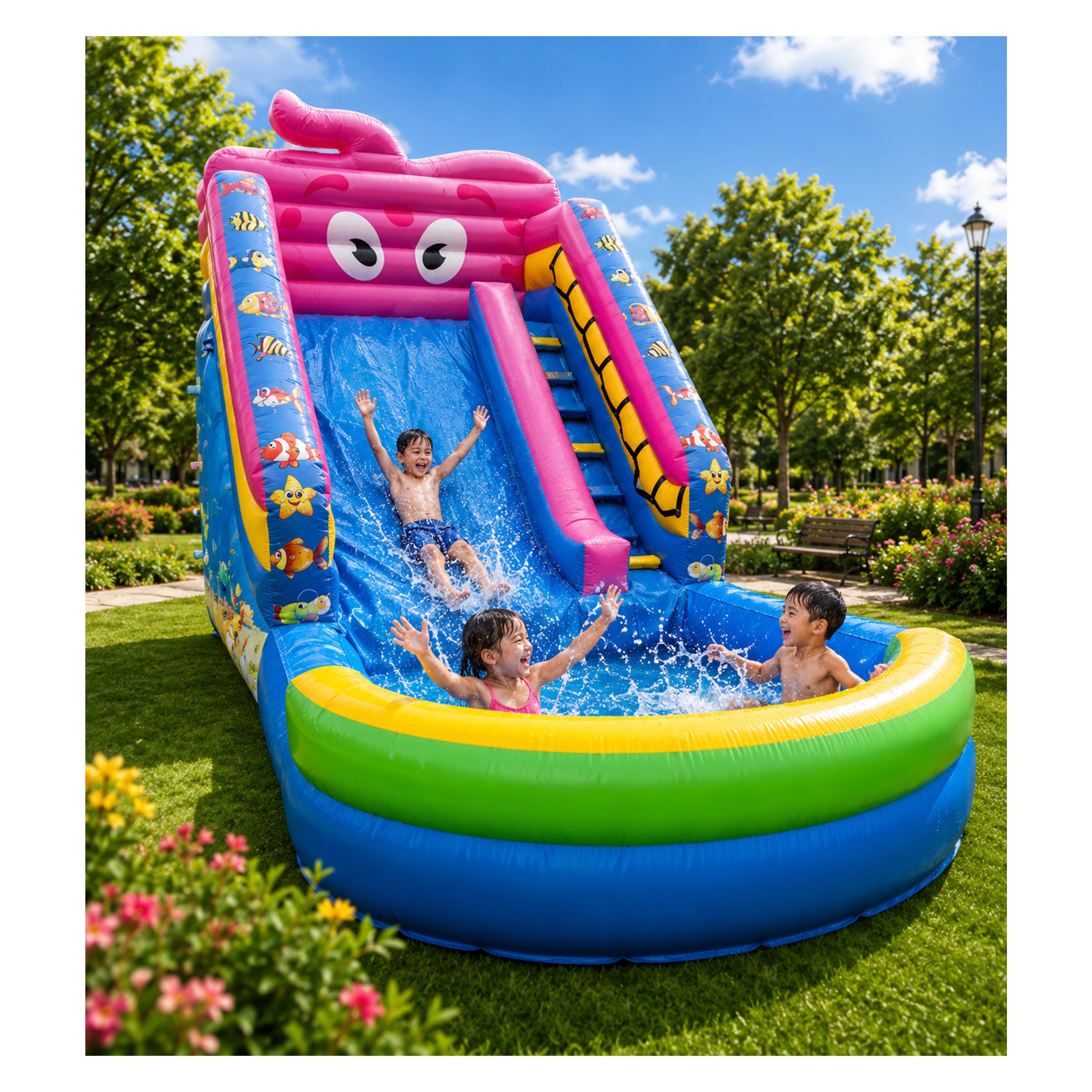 Octopus Inflatable with Pool W-014