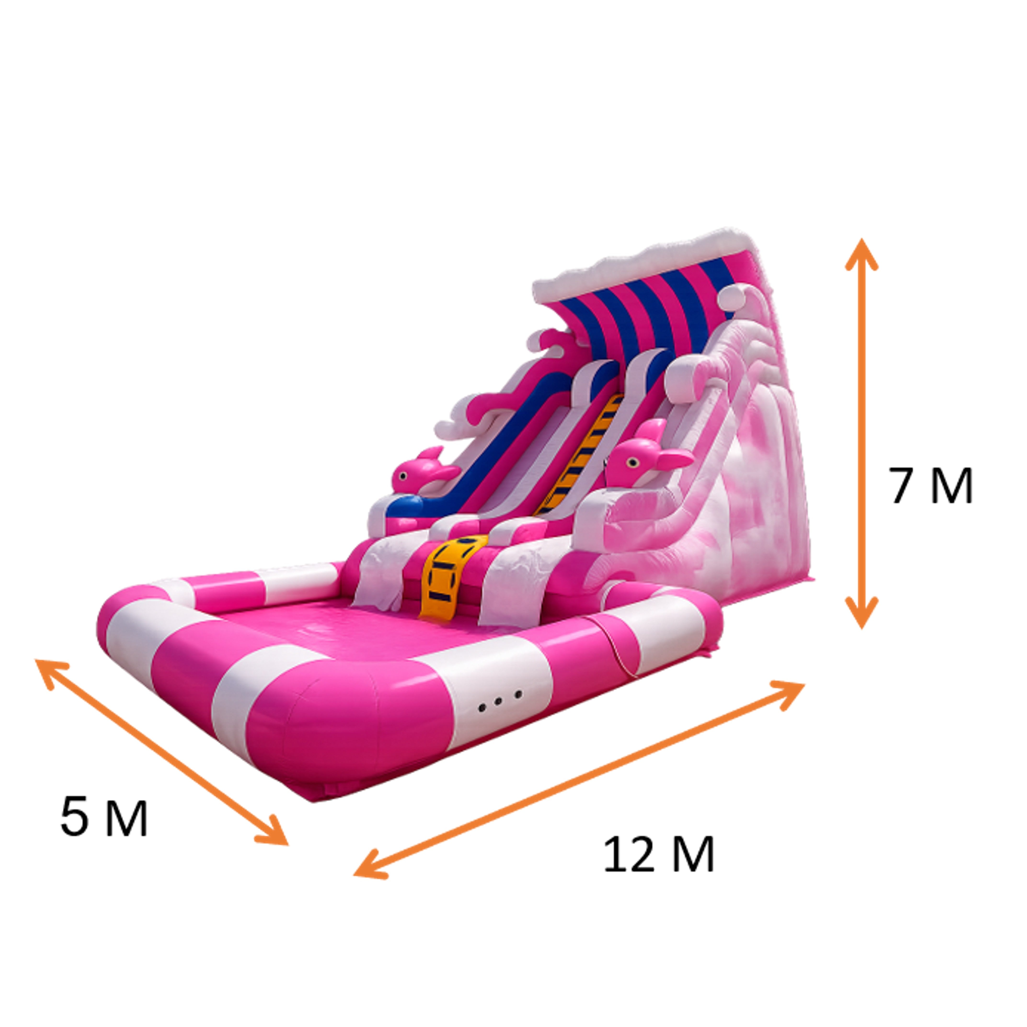Pink Dolphin Inflatable With Pool W-005